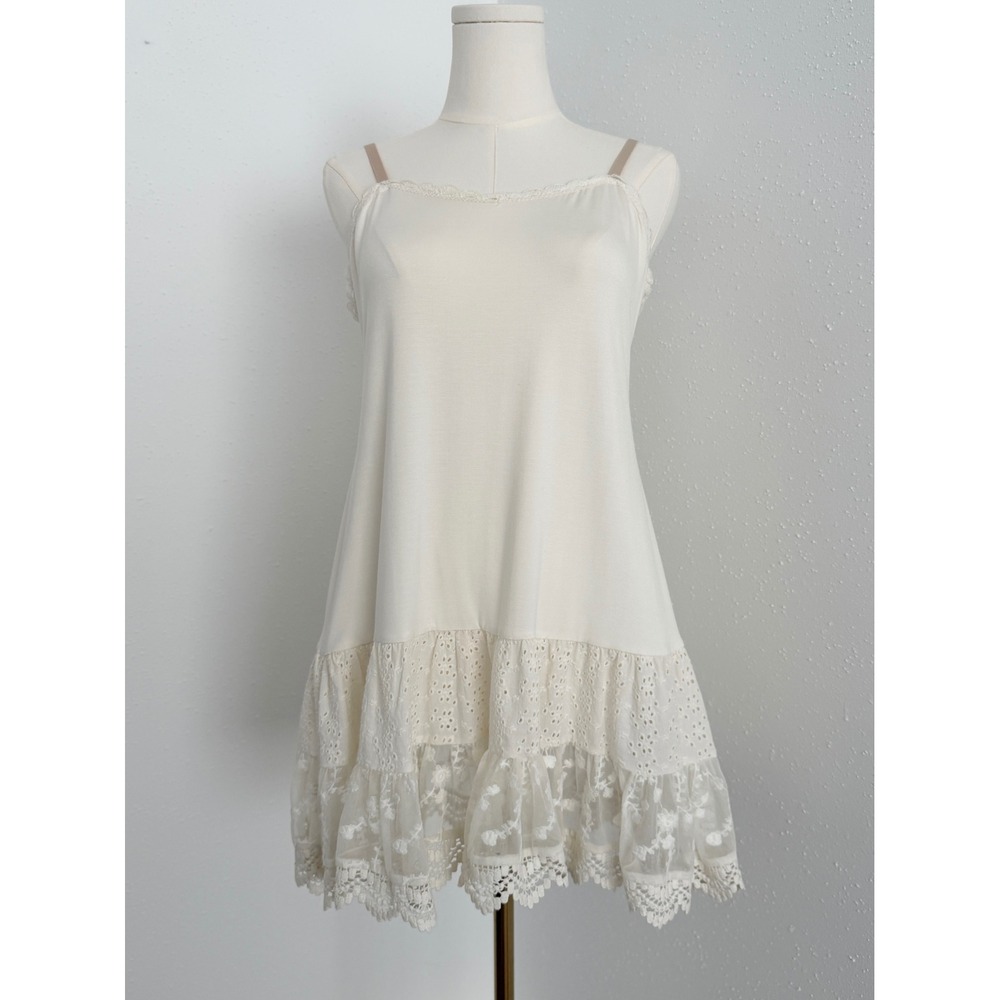 NWT Matilda Jane Spoonful of Sugar Ivory Lace Slip Dress Boho Cottagecore (L)